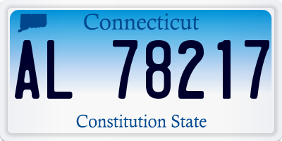 CT license plate AL78217