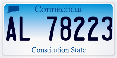 CT license plate AL78223