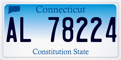 CT license plate AL78224