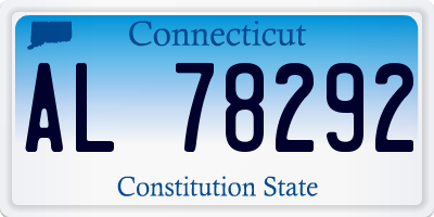 CT license plate AL78292