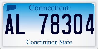 CT license plate AL78304
