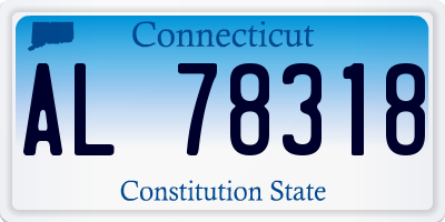 CT license plate AL78318