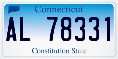 CT license plate AL78331