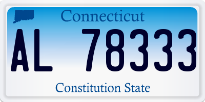CT license plate AL78333