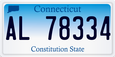 CT license plate AL78334