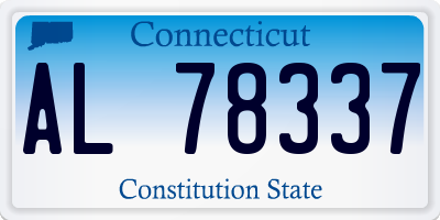 CT license plate AL78337