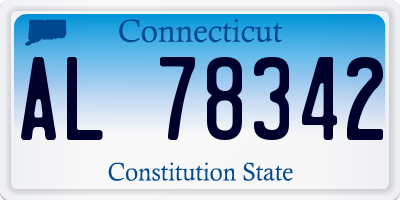 CT license plate AL78342