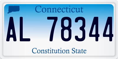 CT license plate AL78344