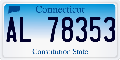 CT license plate AL78353