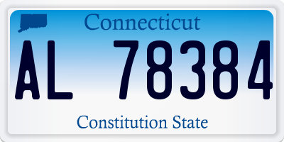 CT license plate AL78384