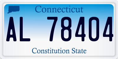 CT license plate AL78404