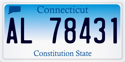 CT license plate AL78431