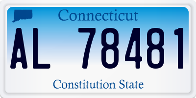CT license plate AL78481