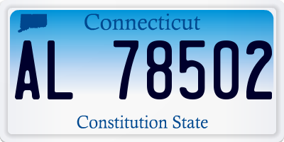 CT license plate AL78502