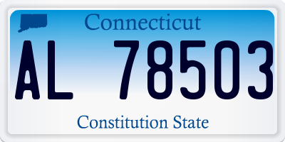 CT license plate AL78503