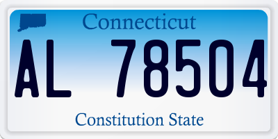 CT license plate AL78504