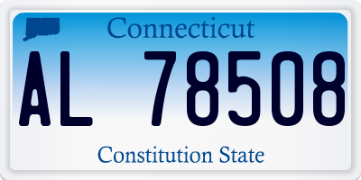 CT license plate AL78508