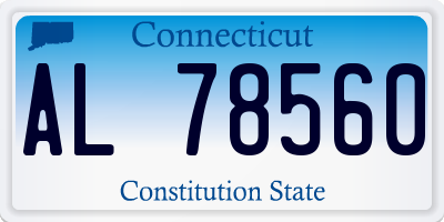 CT license plate AL78560