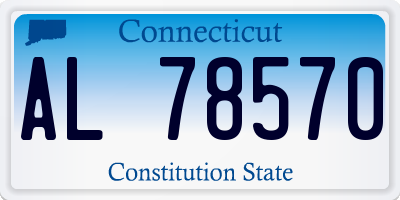 CT license plate AL78570