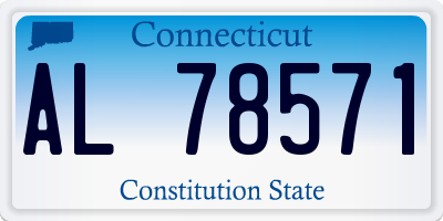 CT license plate AL78571