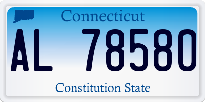 CT license plate AL78580