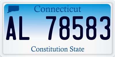 CT license plate AL78583