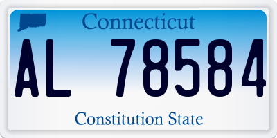 CT license plate AL78584