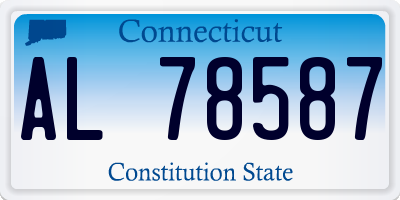 CT license plate AL78587