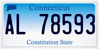 CT license plate AL78593