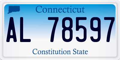 CT license plate AL78597