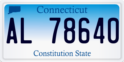 CT license plate AL78640