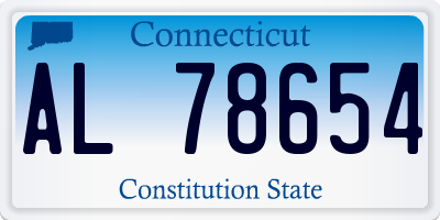 CT license plate AL78654