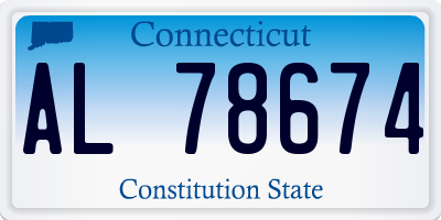 CT license plate AL78674