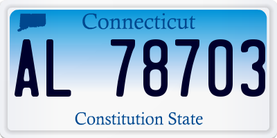 CT license plate AL78703