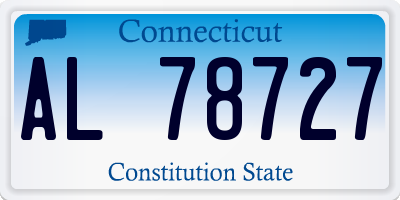 CT license plate AL78727