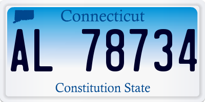 CT license plate AL78734