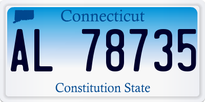CT license plate AL78735
