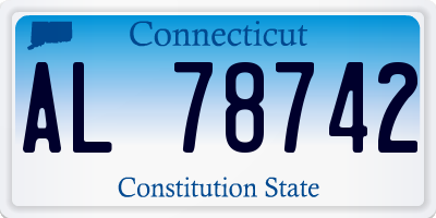 CT license plate AL78742
