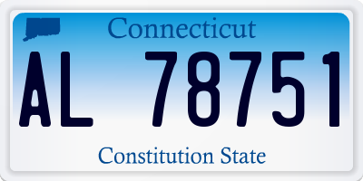 CT license plate AL78751