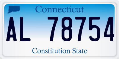 CT license plate AL78754