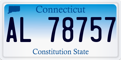 CT license plate AL78757
