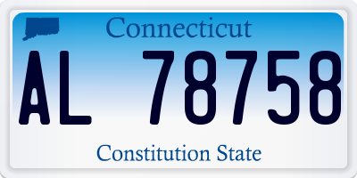 CT license plate AL78758