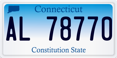 CT license plate AL78770