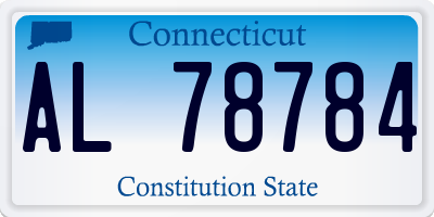 CT license plate AL78784