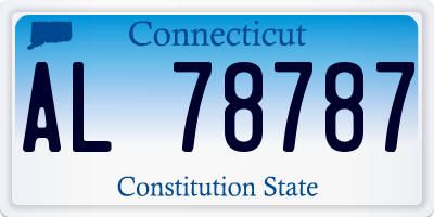 CT license plate AL78787