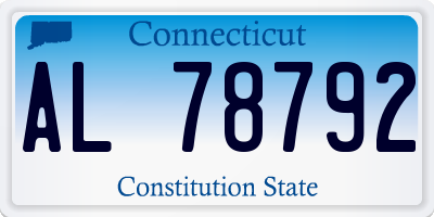 CT license plate AL78792
