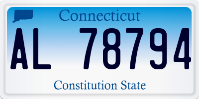 CT license plate AL78794
