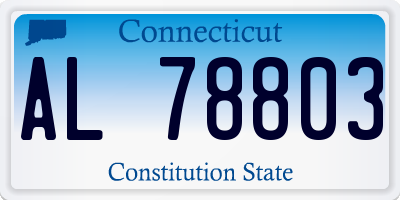 CT license plate AL78803