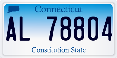 CT license plate AL78804