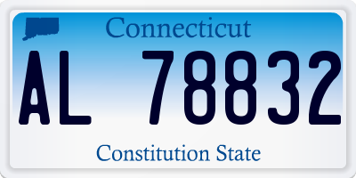 CT license plate AL78832